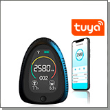 Автономный Tuya Wi-Fi умный датчик-детектор 3 в 1 HTI-0131-BT углекислый газ (CO2)+влажность+температура