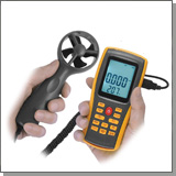 Термоанемометр с крыльчаткой для контроля скорости воздушного потока и температуры - HT-GM8902+