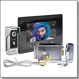 Комплект: цветной видеодомофон Eplutus EP-7200 и электромеханический замок Anxing Lock – AX042
